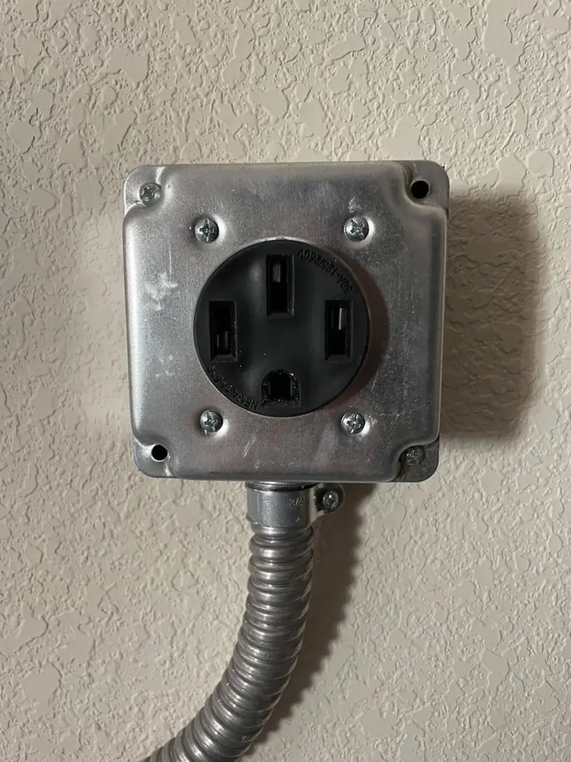 NEMA 14-50 outlet installed for Smart Home Electrical in Jones